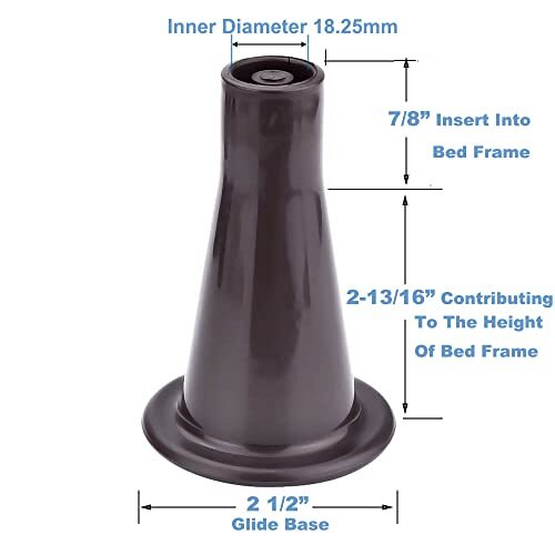 4 Pack Plastic Bed Frame Feet That Replace Wheels on Bed Frame for Stationary gallery