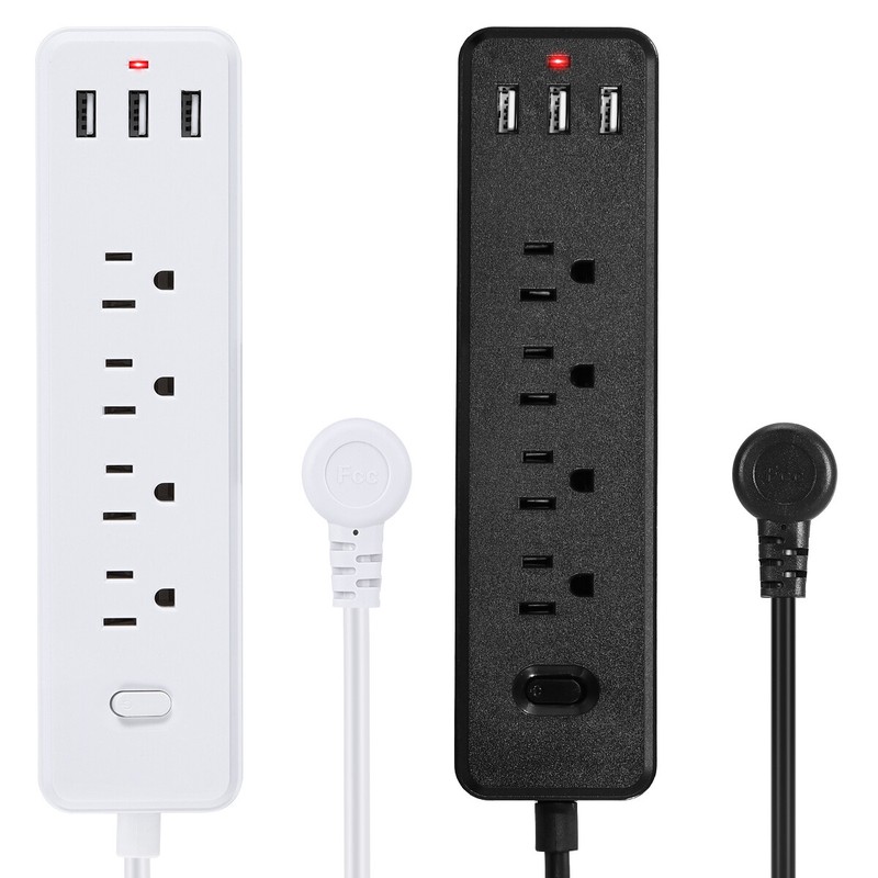 Multi Outlet Wall Mountable USB Surge Protector Power Strip with USB Ports Plugs gallery