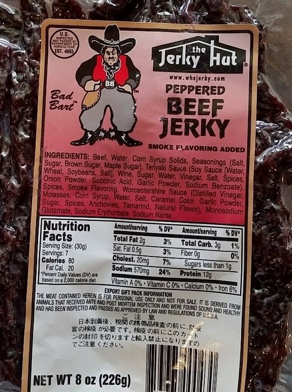 The Jerky Hut, Black Pepper, Beef jerky (8oz) gallery