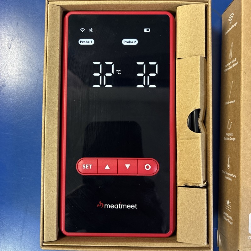 Meatmeet X Pro Wireless Meat Thermometer with Dual Wi-Fi & Bluetooth, 2 Probes gallery