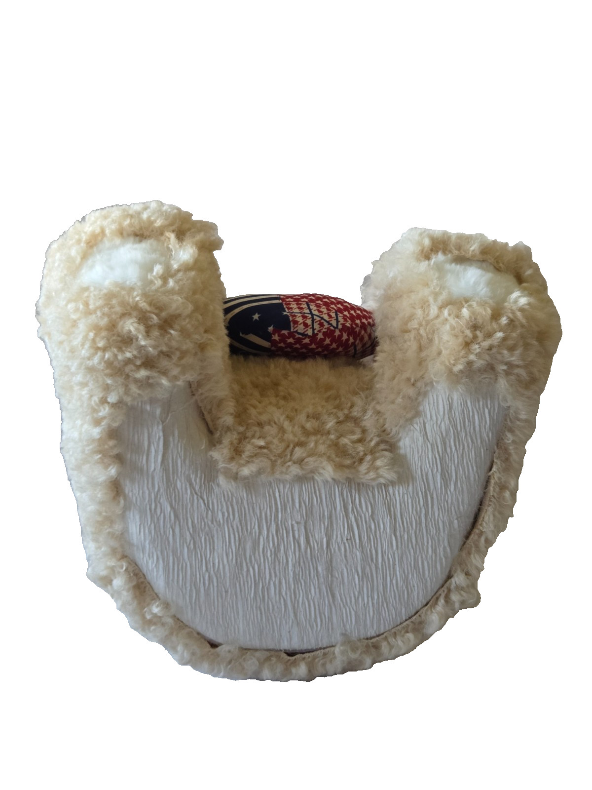 Stars & Stripes Decorative Teddy Bear Beige w/Patriotic Bow/Heart 11.5"x9.5" NEW gallery
