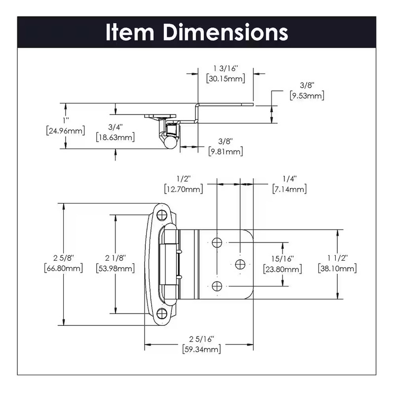 Surface Self-Close Variable Overlay, 3/8 In. Inset 170°Opening Face Frame Satin gallery