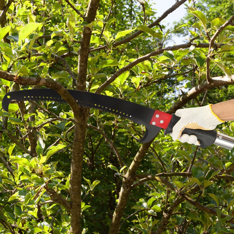 Manual Pole Saw Extendable Tree Pruner 30ft Fiberglass Pole Hook Knife gallery