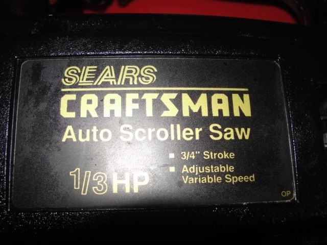 Sears 1/4 HP Auto Scroll Saw Model NO. 315.172070, 0-3000 SPM gallery