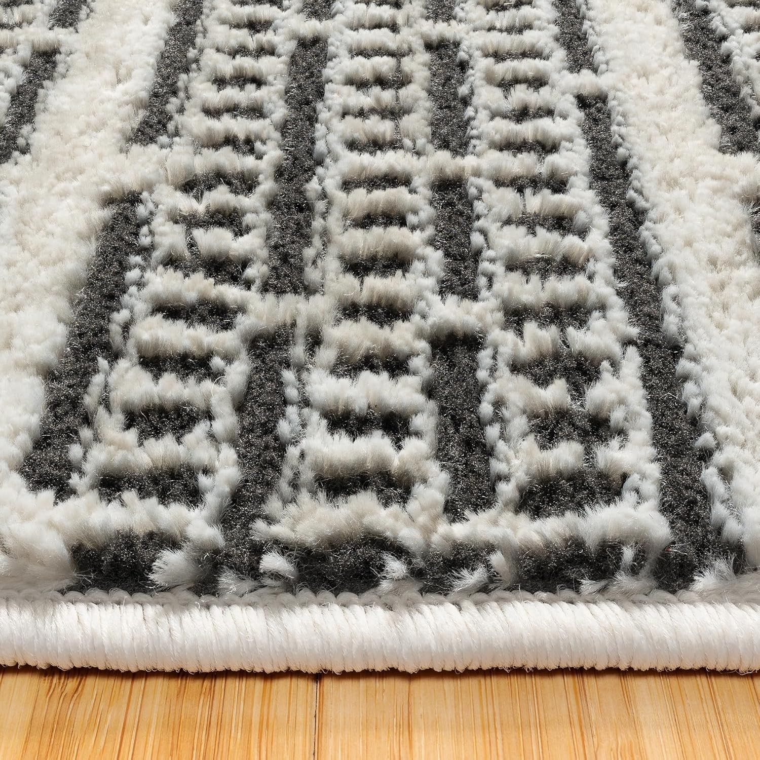 Gertmenian Area Rug Stain Resistant | Dario, Beige/Black, 6x9 Medium Pile gallery