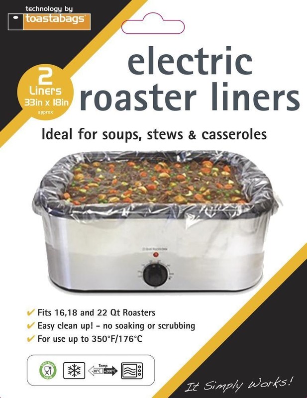 Electric Roaster Liners 2-Pack Fits 16, 18 & 22 Quart - Oven & Microwave Safe gallery