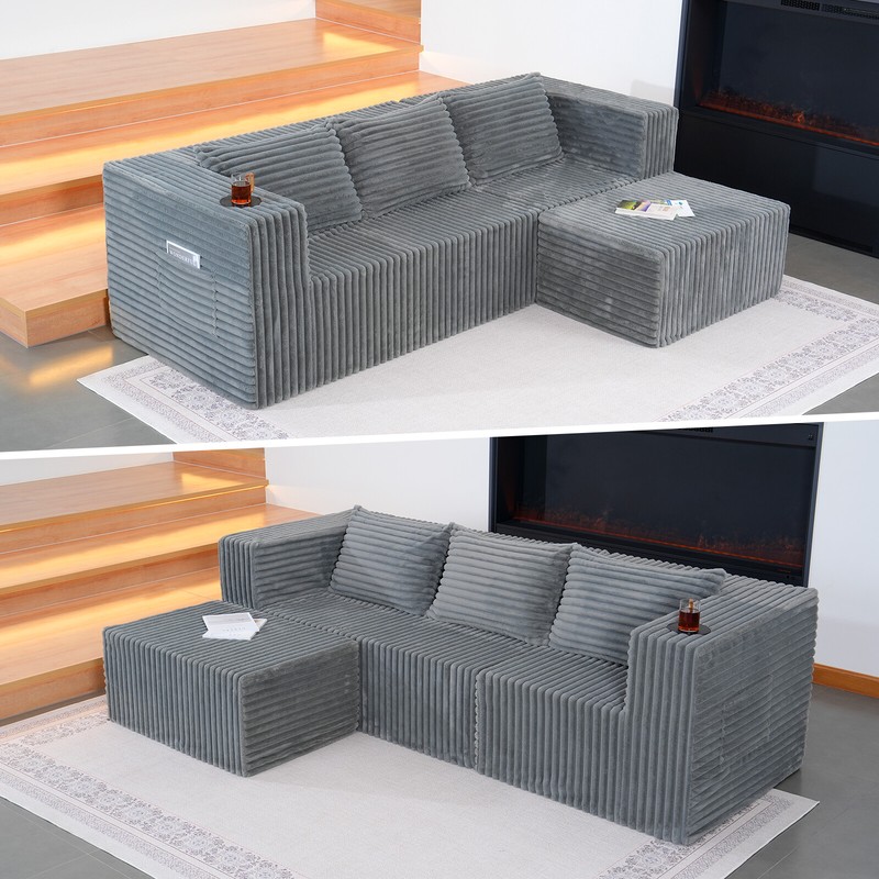 LILYPELLE Cloud Sectional Couch Chaise L Shaped Chaise Modular Sofa & Deep Seat gallery