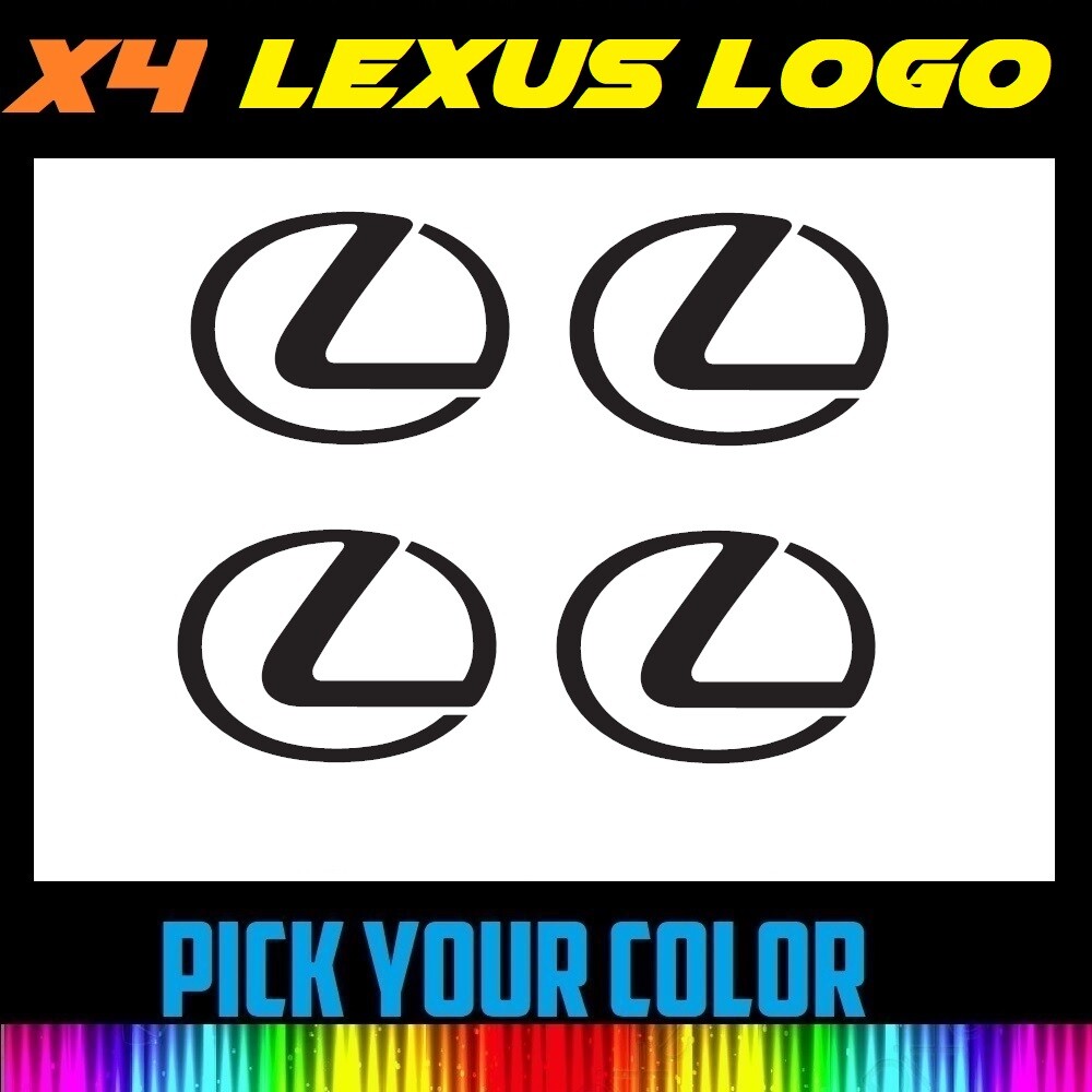 x4 2" 3" 4" 6" 8" LEXUS Logo Vinyl Decal Wheel, Car, WINDOW Sticker FREE SHIP gallery