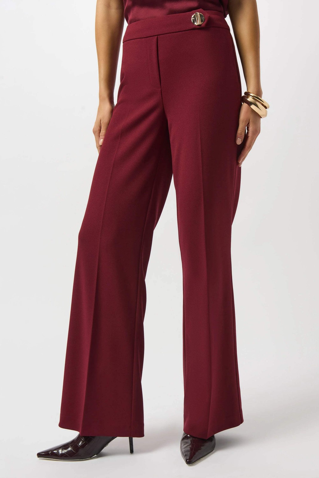 Joseph Ribkoff Pull On Mid-Rise Flared Trouser Pant 253073 gallery