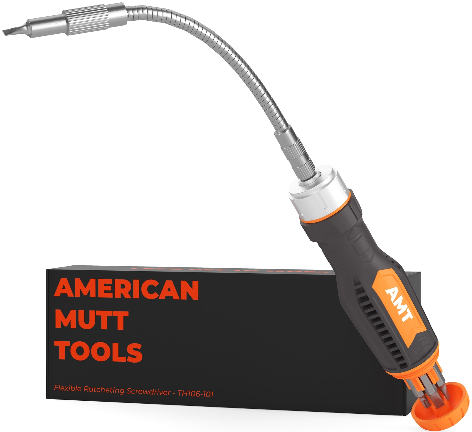 Flexible Ratcheting Screwdriver Set with Integrated Bit Holder gallery