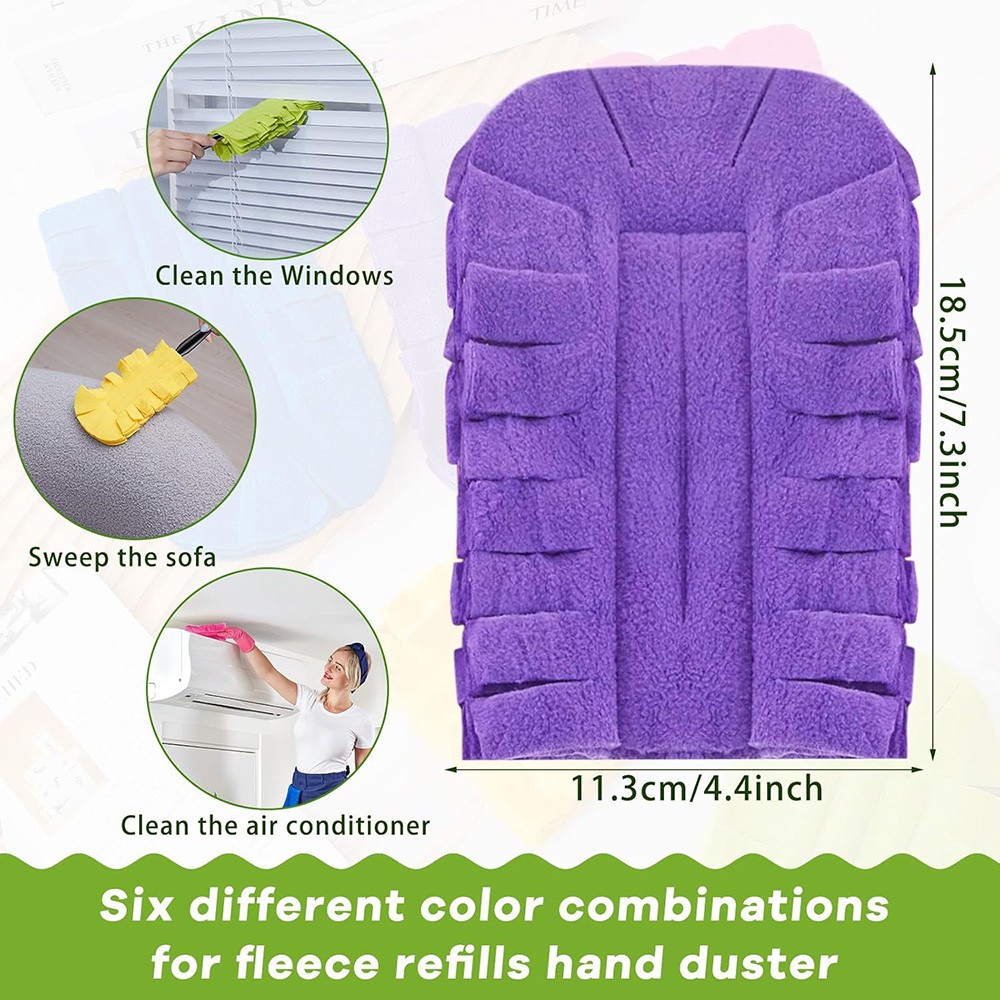10 Pack Fleece Duster Refills 360° Reusable Duster Refills for Swiffer Washable gallery