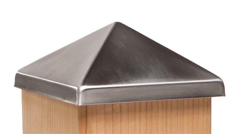 Post Point Cap 4x4 Stainless (3 1/2") For Fence and Decks gallery