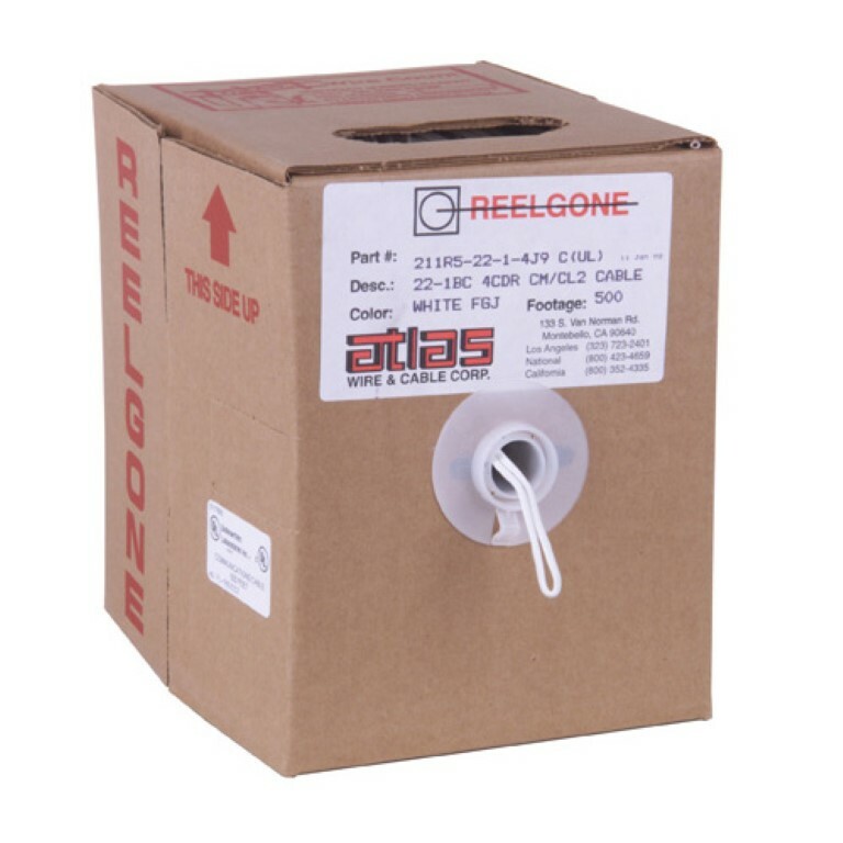 Bellwire 22AWG gauge 2 Conductors Solid Copper Wire Cable UL444 Gate Opener CSA