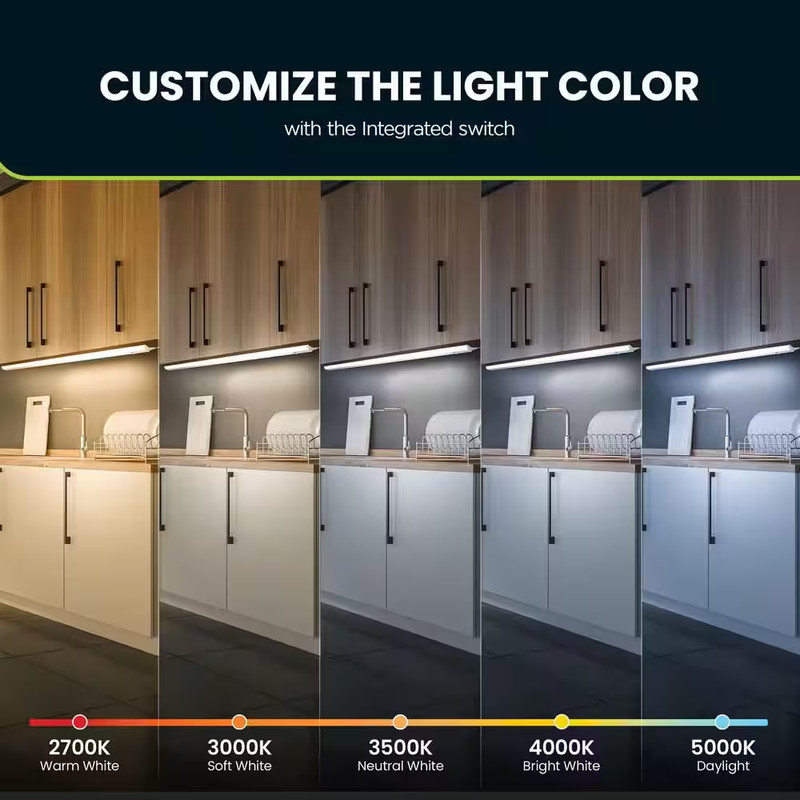 36 In. Plug-In White Integrated LED Linkable 2-Brightness Level under Cabinet Li gallery