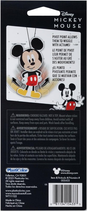 Plasticolor Disney Mickey Mouse Wiggler Air Freshener, Vanilla Scent for Cars gallery