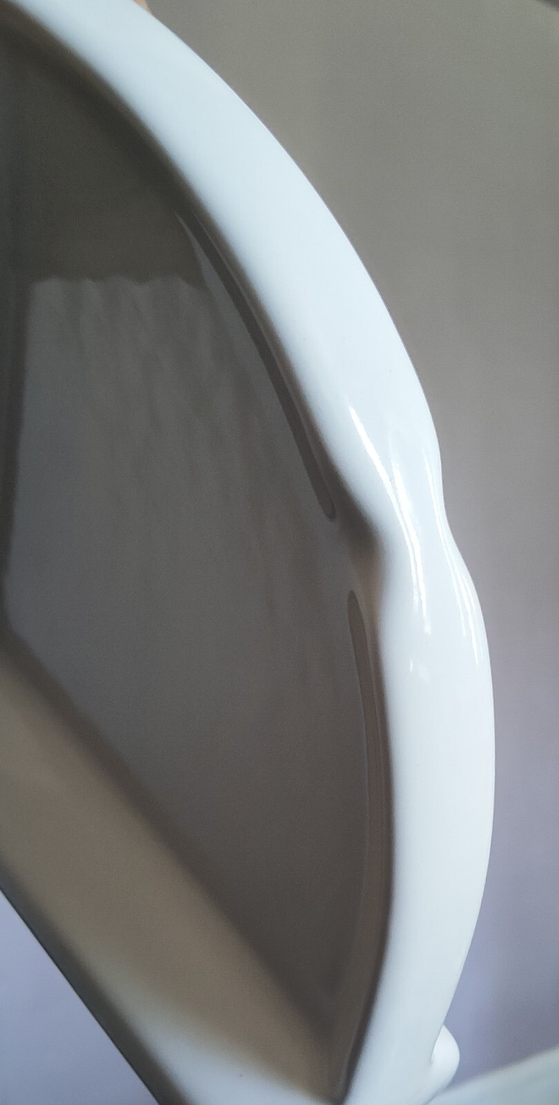 Large Ceramic Corner Shower Shelf, Thinset Mount Two Holed White Beige gallery