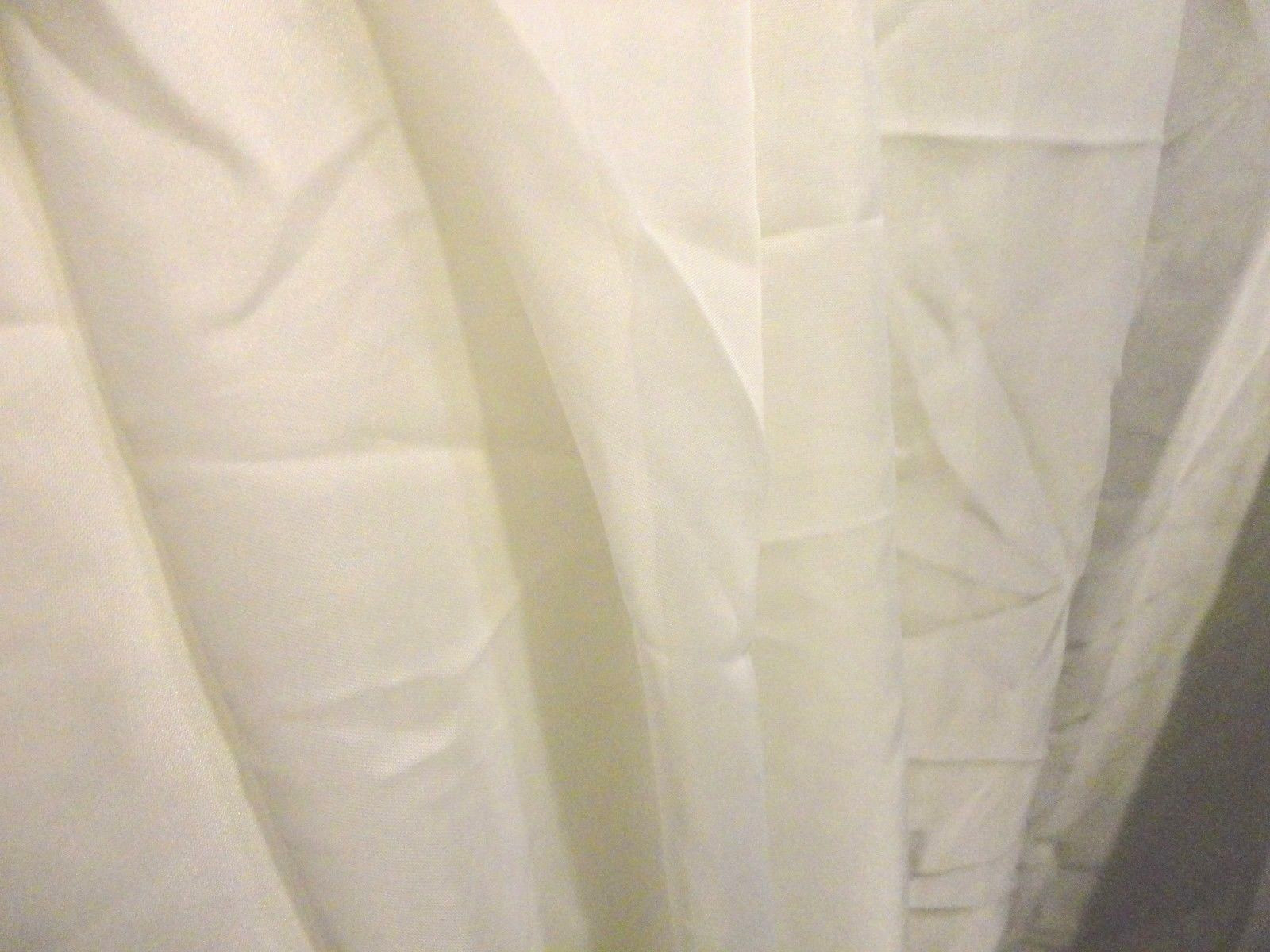 Long Sheer Type White Window Scarf 216 in W & 58 in L Polyester gallery