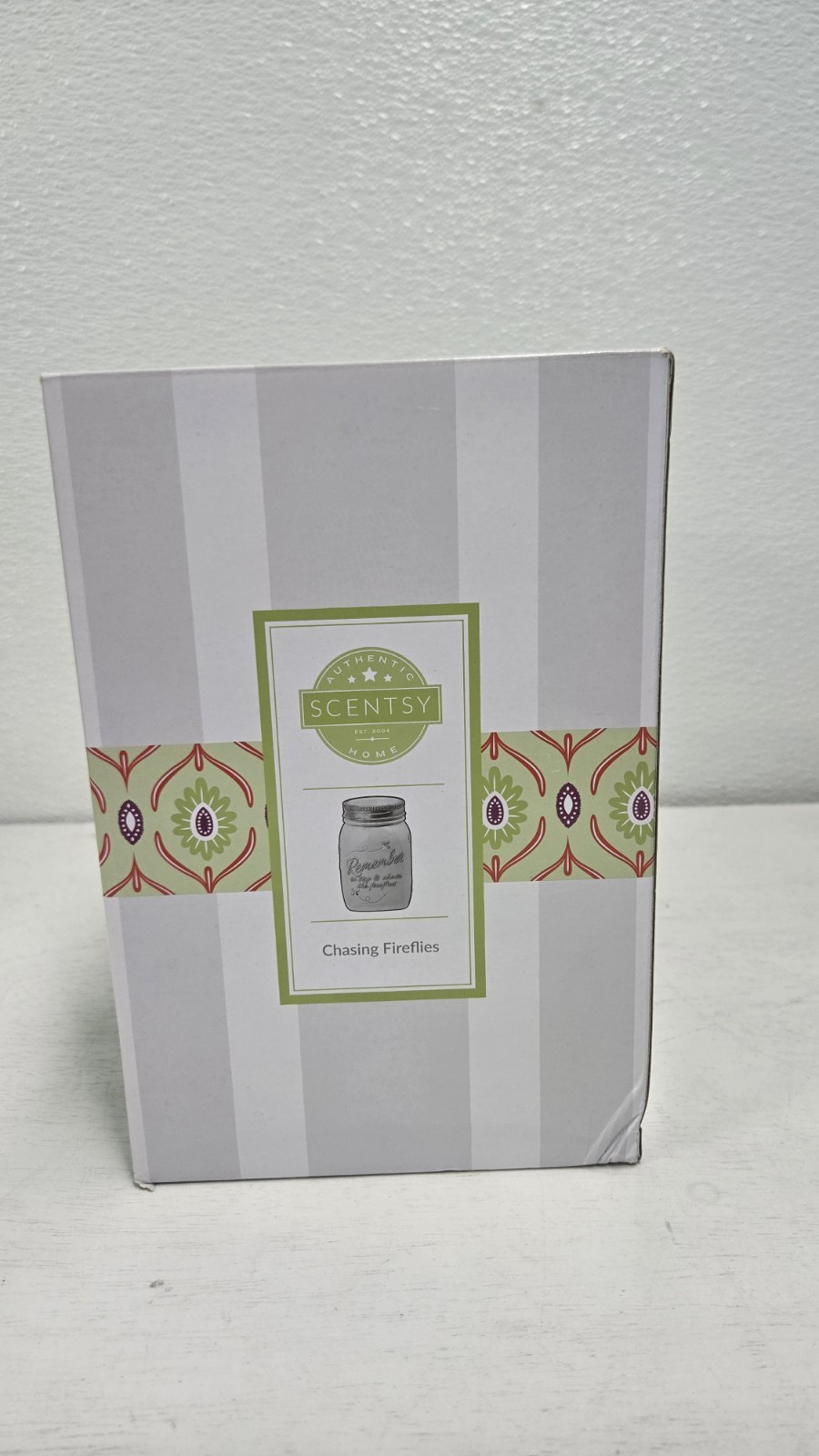 Scentsy Blue “Chasing Fireflies” Wax Warmer Mason Jar-Retired NEW In Box gallery