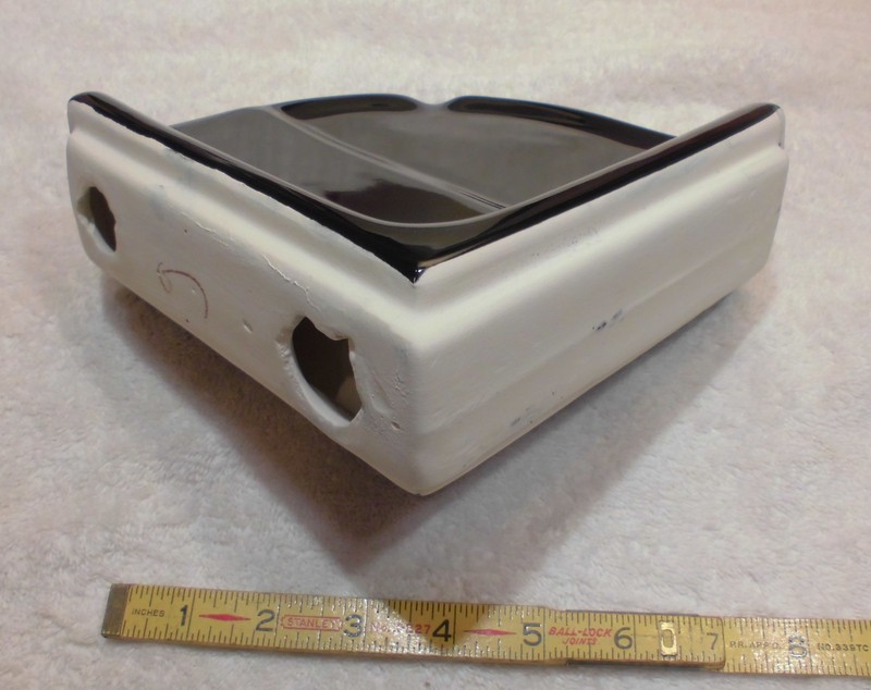 Ceramic *Glossy Black* Reversible Corner Bath-Shower Soap Dish-Shelf-Tray 7" NEW gallery