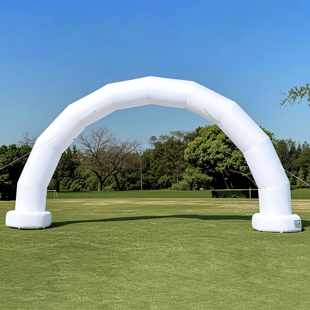 Large 21Ft Half-Circle Inflatable Arch with built-in blower - White