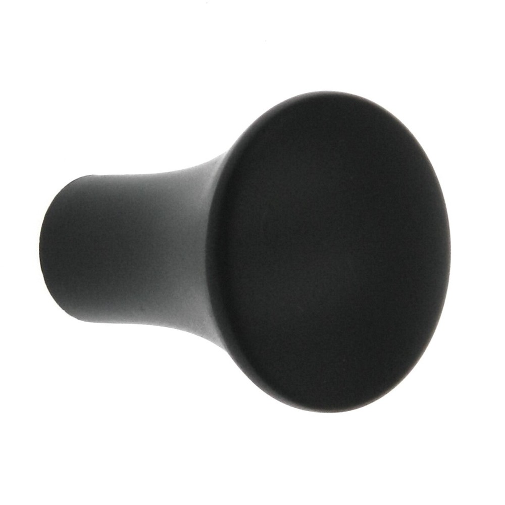 Warwick Contemporary Black 1" Solid Smooth Round Cabinet Knob Pull DH1026BL