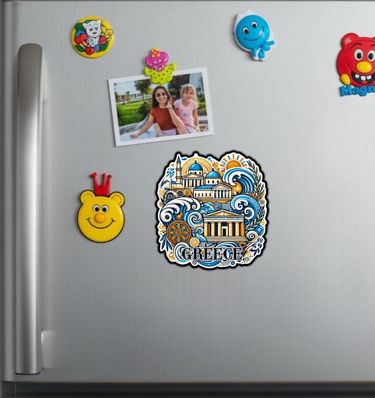 Greece Fridge Magnet or Laptop Sticker gallery