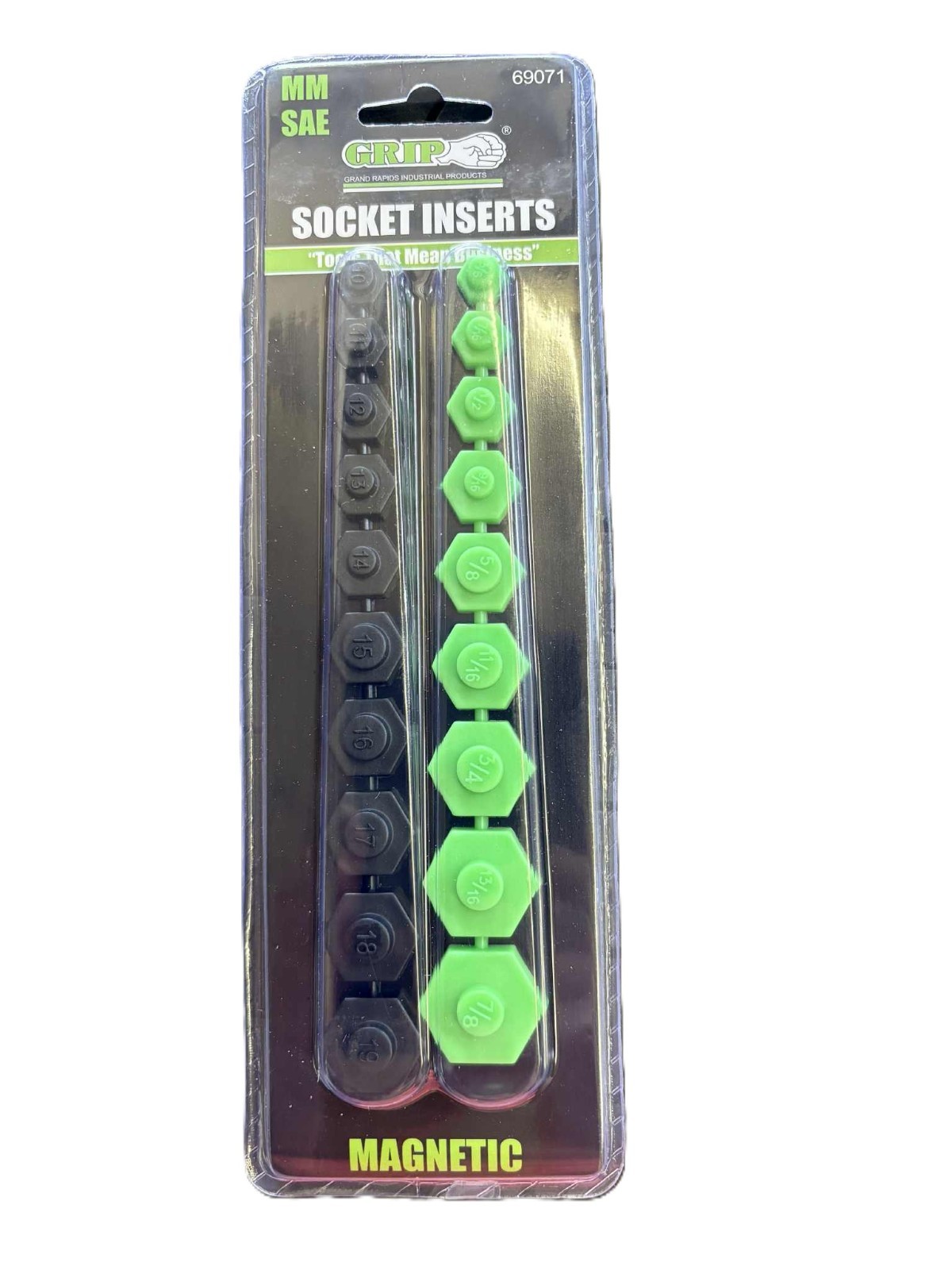 Grip 19pc Magnetic Socket Inserts SAE MM Sockets Tools Standard Metric 69071 gallery