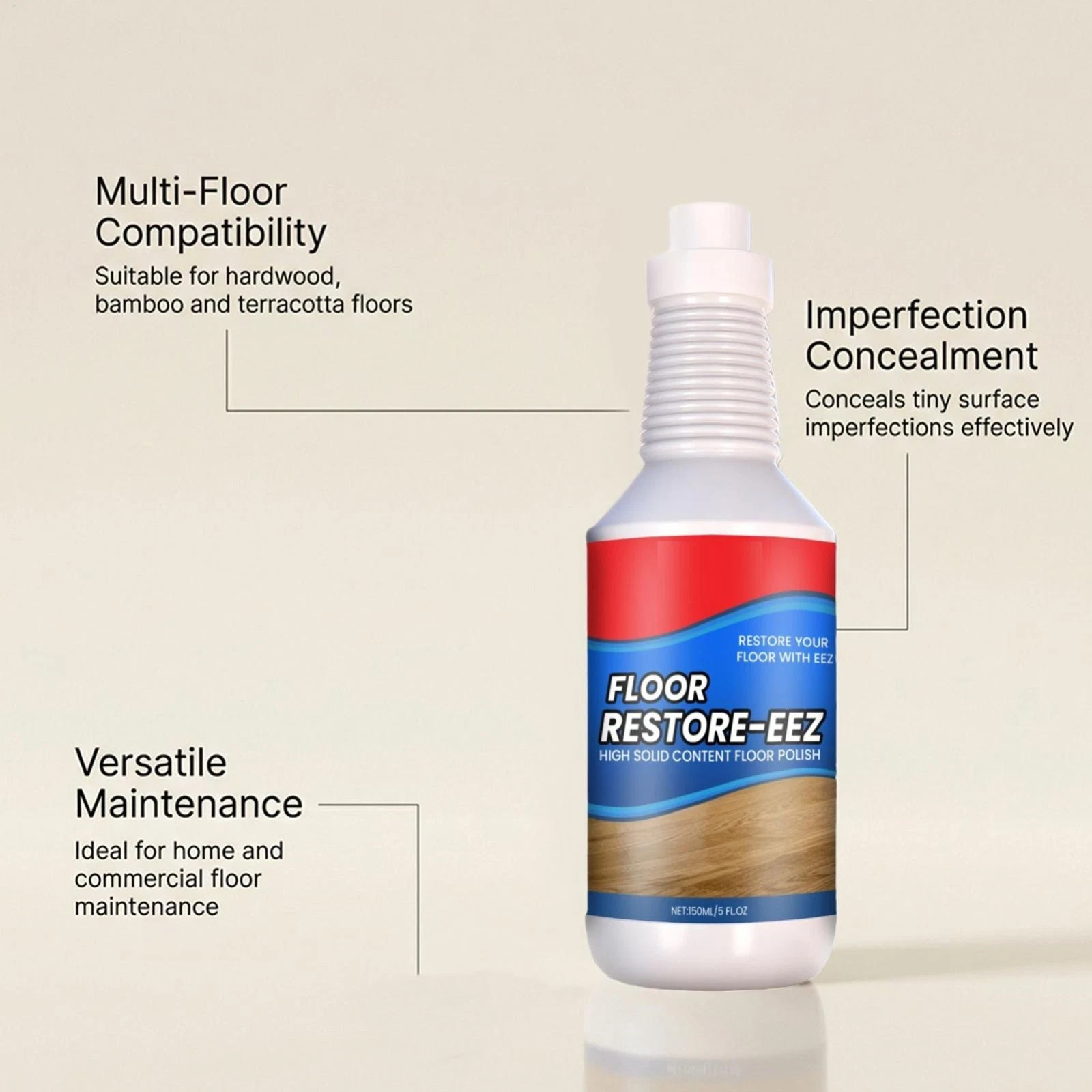 Clean-Eez Ultimate Floor Restorer & Polish - Revitalize And Shine Wood 150ml gallery