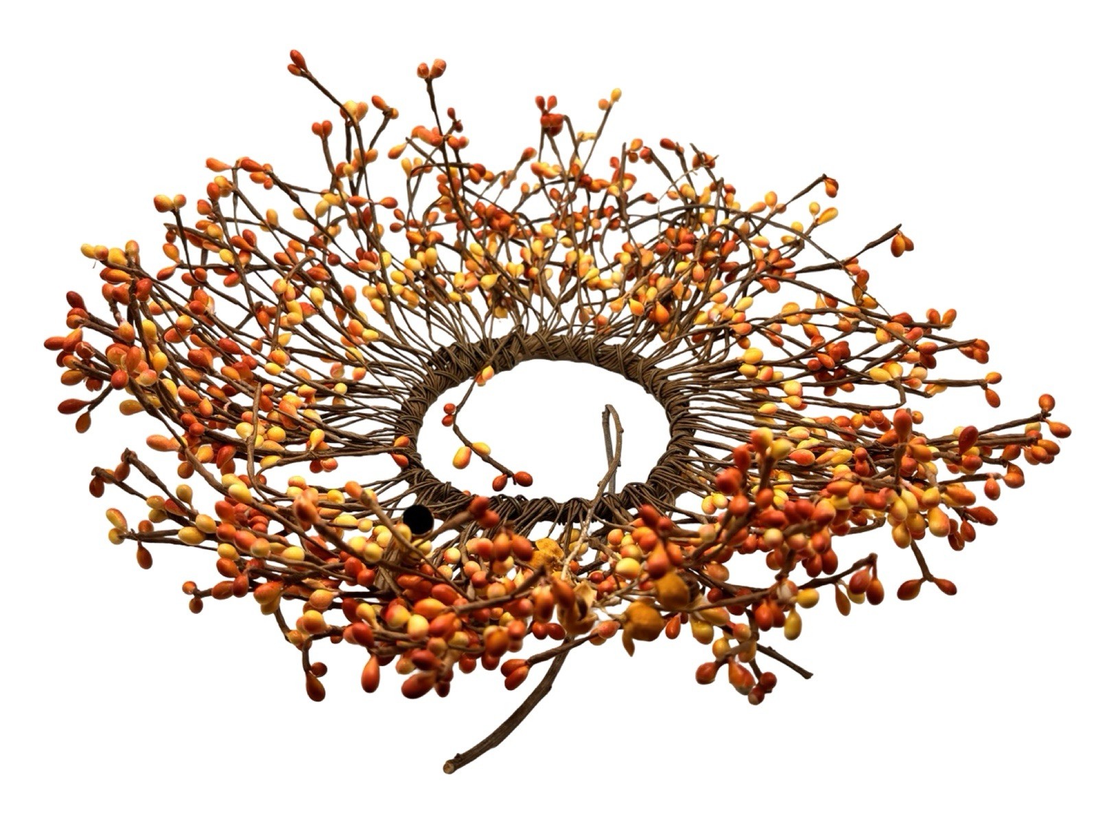 Fall Berry Wreath 12” Autumn Orange Accent Wreath Brown/Orange/Yellow gallery