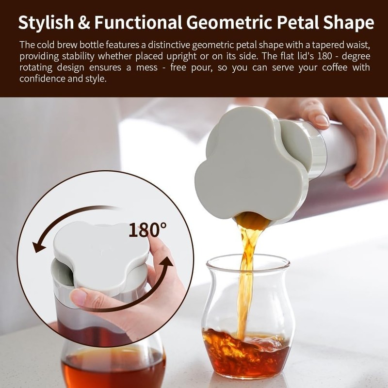 20oz Portable Cold Brew Coffee Maker with Fine Filter Airtight Leak-Proof gallery