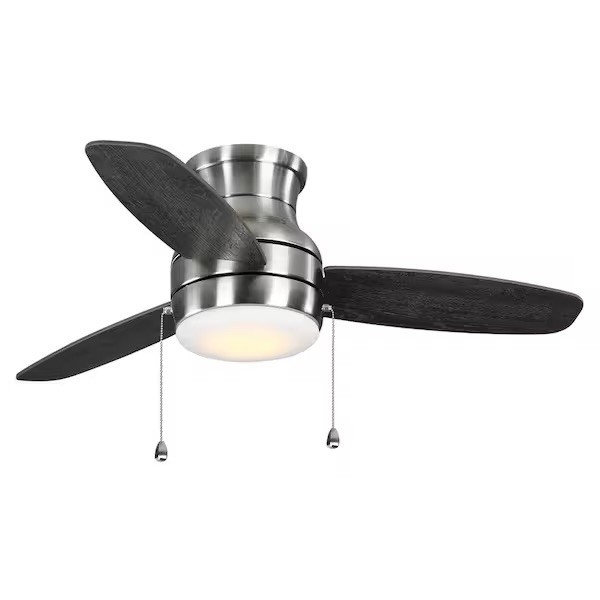 HomeDecoratorsCollection Ashby Park 44in LED Brushed Nickel Ceiling Fan gallery