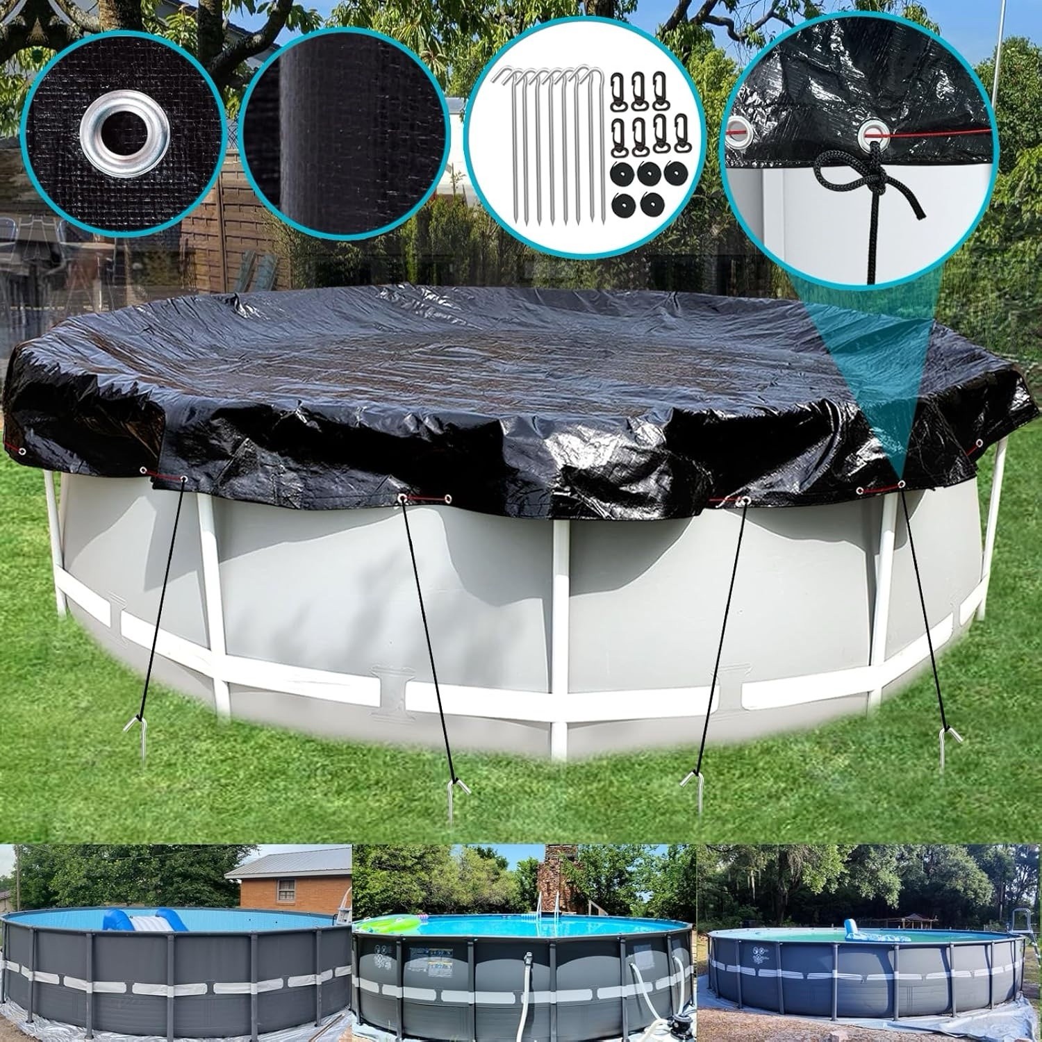 33 Ft Round Pool Cover, Winter Covers for Above Ground Pools gallery