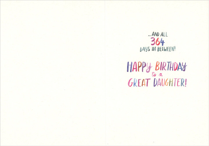 With Love Pink Blue Orange Sparkling Birds Birthday Card for Daughter gallery