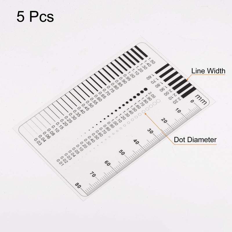 5pcs Transparency SEC Size Estimation Chart 80mm Diameter Line gallery