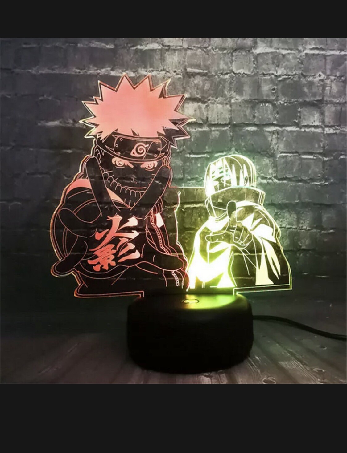 Naruto Kakashi Anime 3D Night Light LED 7 Color Touch Bedroom Table Desk Lamp gallery