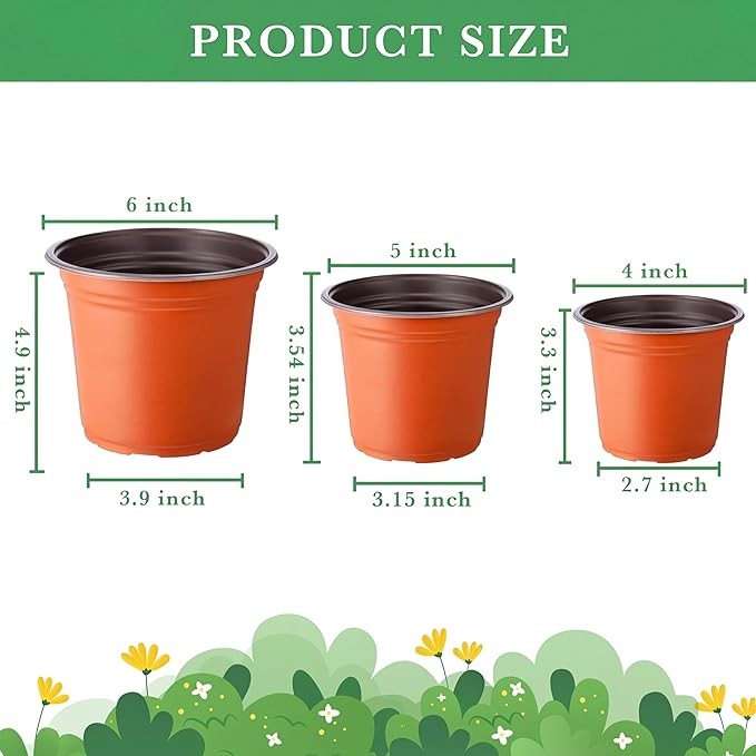 Hushee 1500 Pcs 4 Inch Plastic Plants Nursery Pots Bulk Seed Starting Pots with gallery