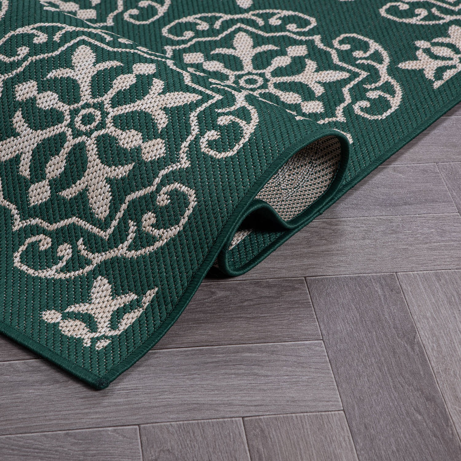 Rugshop Green Outdoor Rug Transitional Geometric Textured Outdoor Rugs for Patio gallery