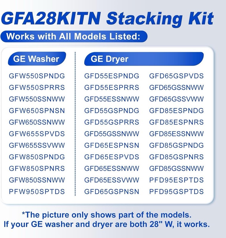 GE Stack Bracket Kit GFA28KITN - Washer Dryer Stacking Kit - MISSING 1 Bracket** gallery