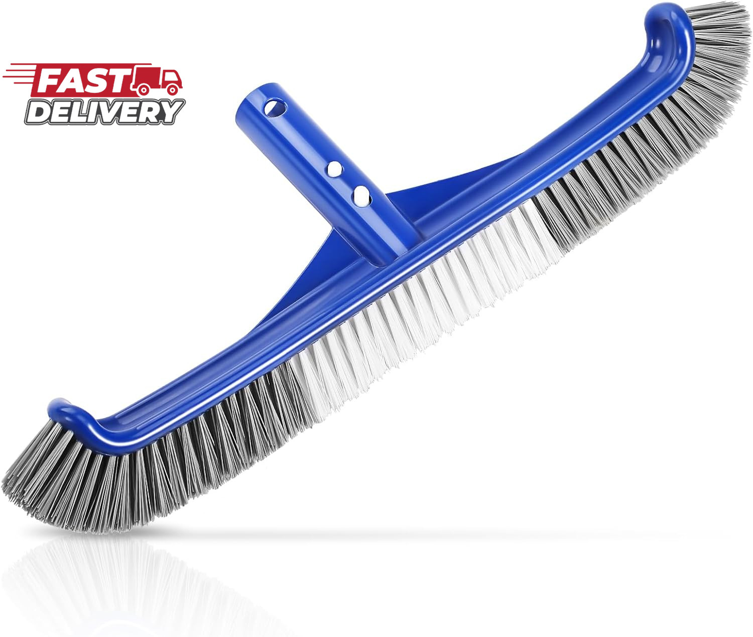Pool Brush Head, 17" Pool Brushes for Cleaning Pool Walls, Curved Ends High-Effi gallery