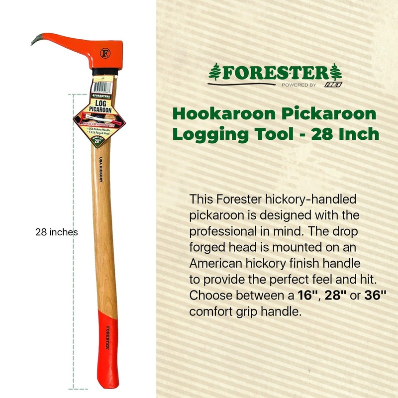 FORESTER Hookaroon Pickaroon Logging Tool - 28 Inch USA Hickory Handle Forged... gallery