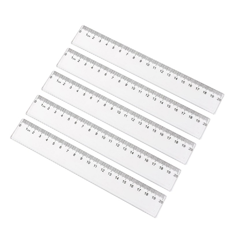 5 Pcs 15cm 20cm Multifunctional Ruler Plastic Ruler Straight Ruler Clear Ruler gallery