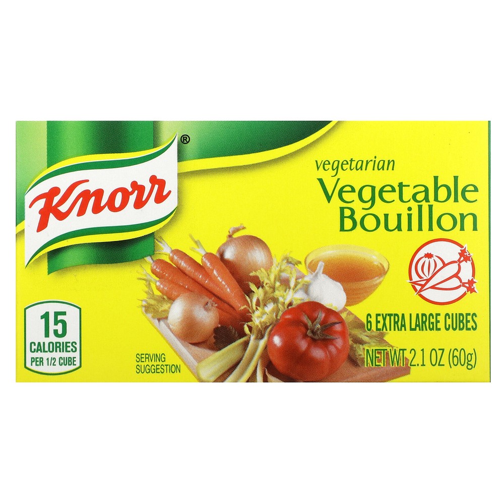 Vegetarian Vegetable Bouillon, 6 Extra Large Cubes, 2.1 oz (60 g)