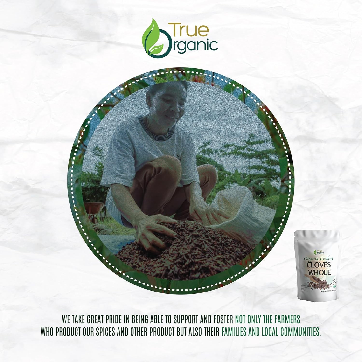 True Organic Ceylon Cloves Whole, 1 lb, Premium Grade, USDA Organic & Kosher Cer gallery
