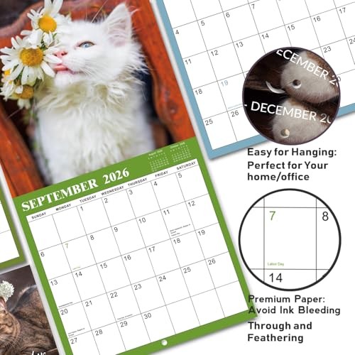 Calendar 2026-2027 - Wall Calendar 2026-2027, July 2026 - December 2027, 12" x gallery