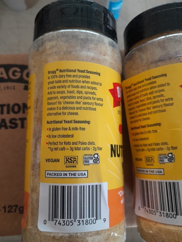 (Pack 3) Bragg Premium Nutritional Yeast Seasoning -Vegan, Gluten Free 4.5 Ounce gallery