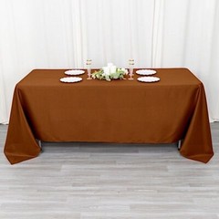 CINNAMON BROWN 72×120 RECTANGLE POLYESTER TABLECLOTH Wedding Catering Dinner