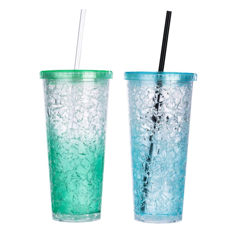 DAKOUFISH 13in Black Reusable Plastic Straws for 40 50oz Tumbler Mason Jar 12PCS gallery