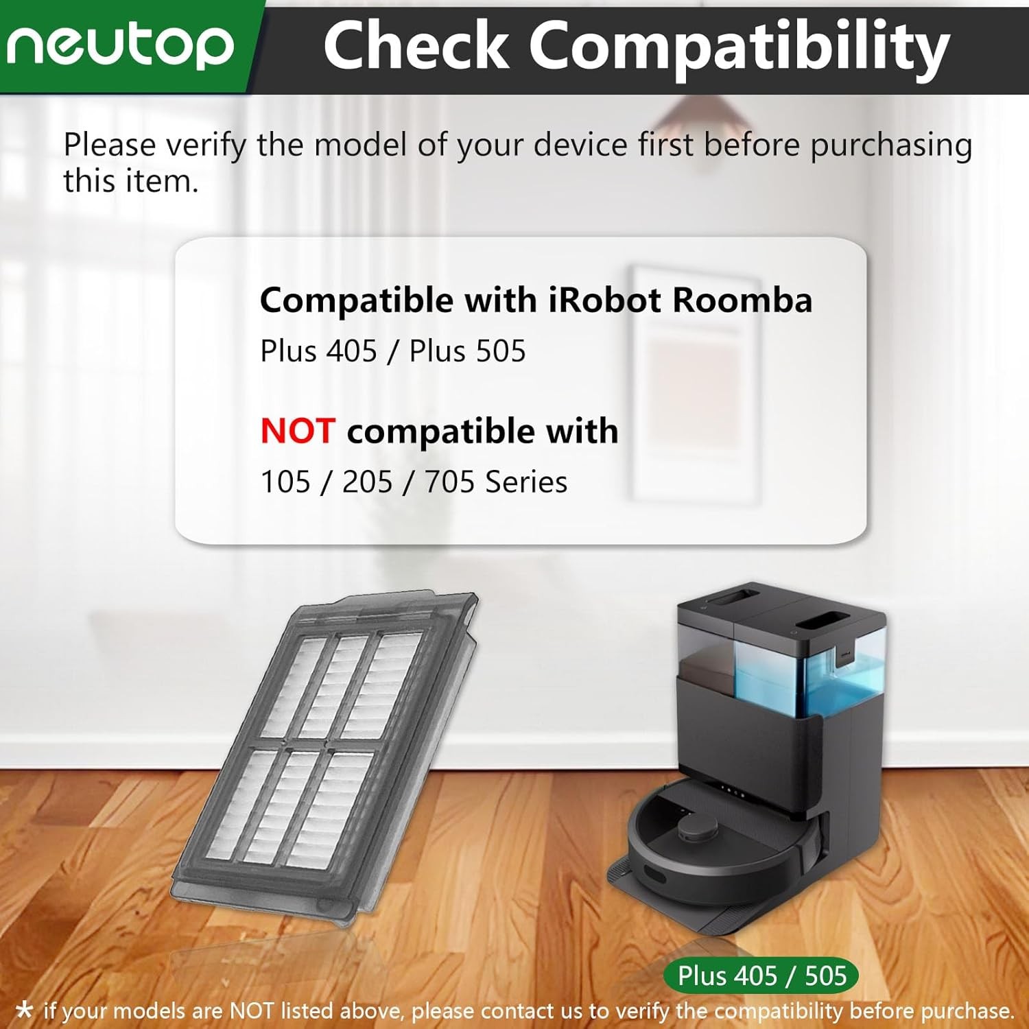 Replacement Filters Compatible with iRobot Roomba Plus 405 505 Combo Robot gallery