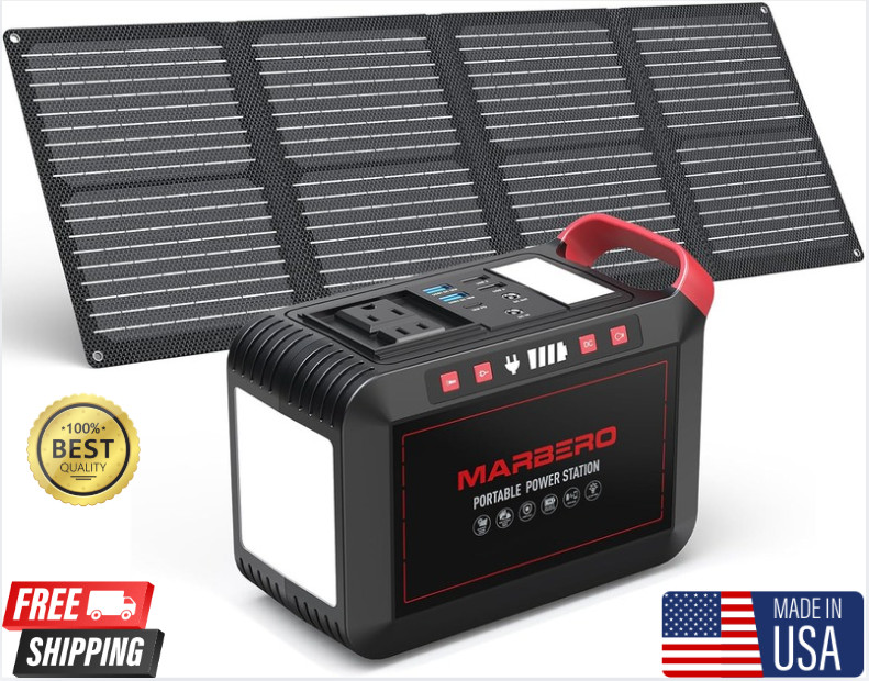 MARBERO 237Wh Solar Generator with Solar Panel Included Portable Power Station gallery