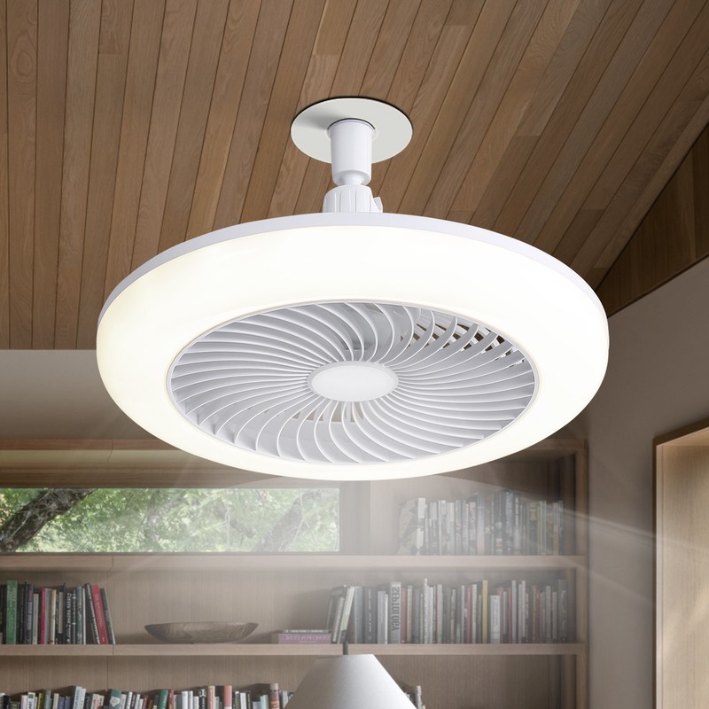 2 In 1 Socket Fan Light Ceiling Fans With Lights And Remote Dimmable LED 11 inch gallery